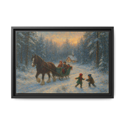 Winter Fun - Framed Canvas