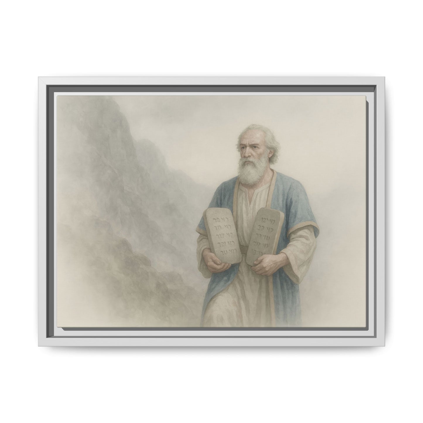 Moses Comes Down from the Mountain - Framed Canvas