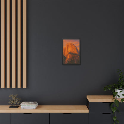 Sunset Over Half Dome - Framed Canvas