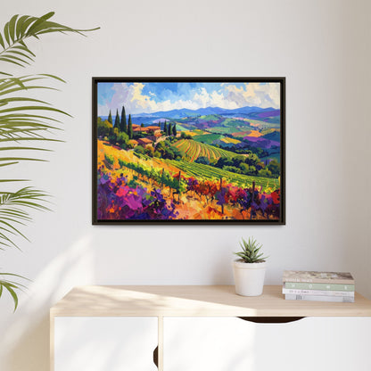 Italian Vineyard - Framed Canvas