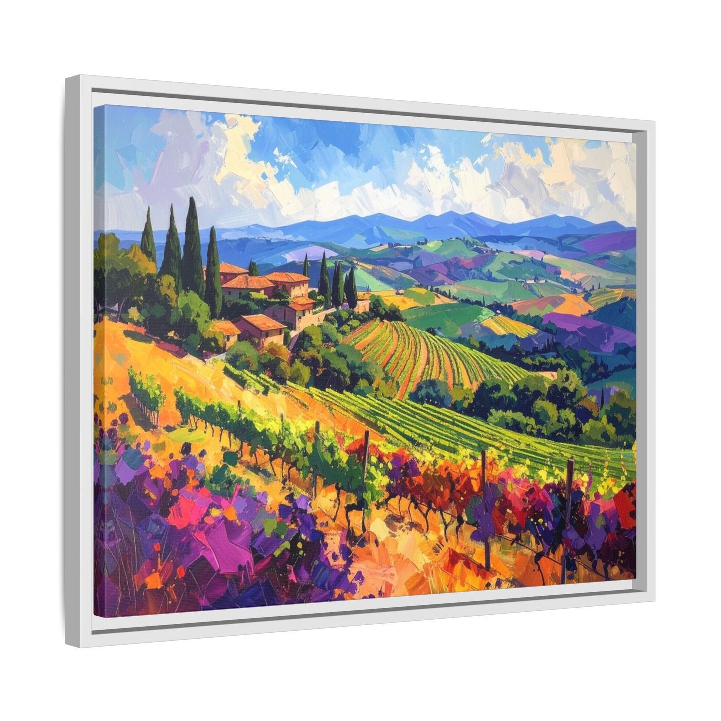 Italian Vineyard - Framed Canvas