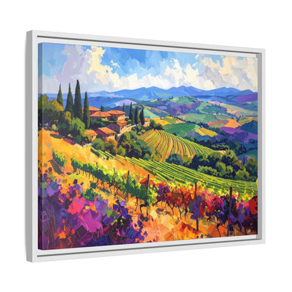 Italian Vineyard - Framed Canvas