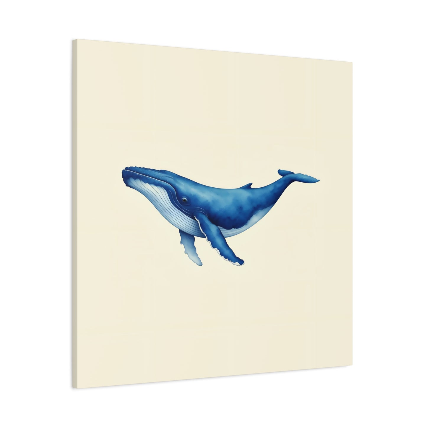 Blue Whale Watercolor Canvas