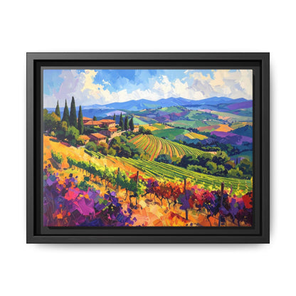 Italian Vineyard - Framed Canvas