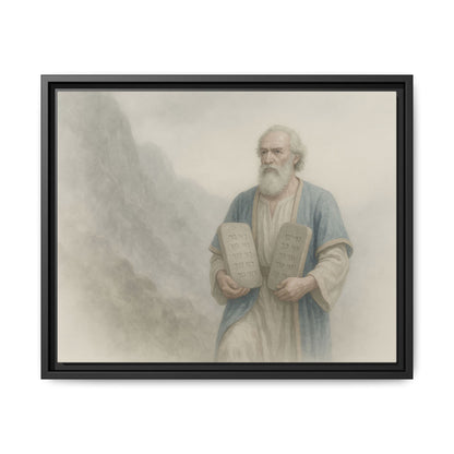 Moses Comes Down from the Mountain - Framed Canvas