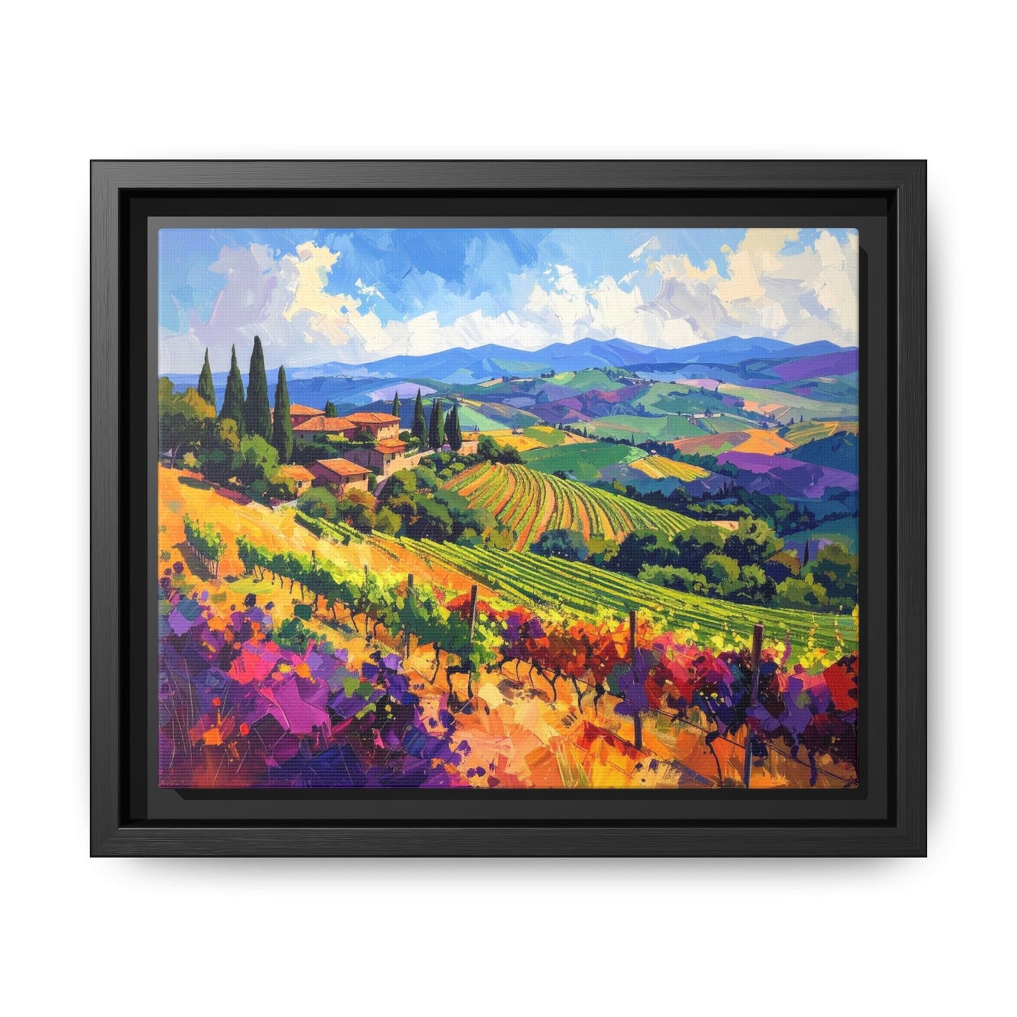 Italian Vineyard - Framed Canvas
