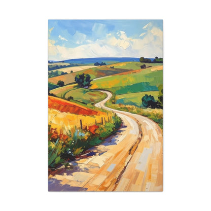Lazy Country Road #3 Canvas