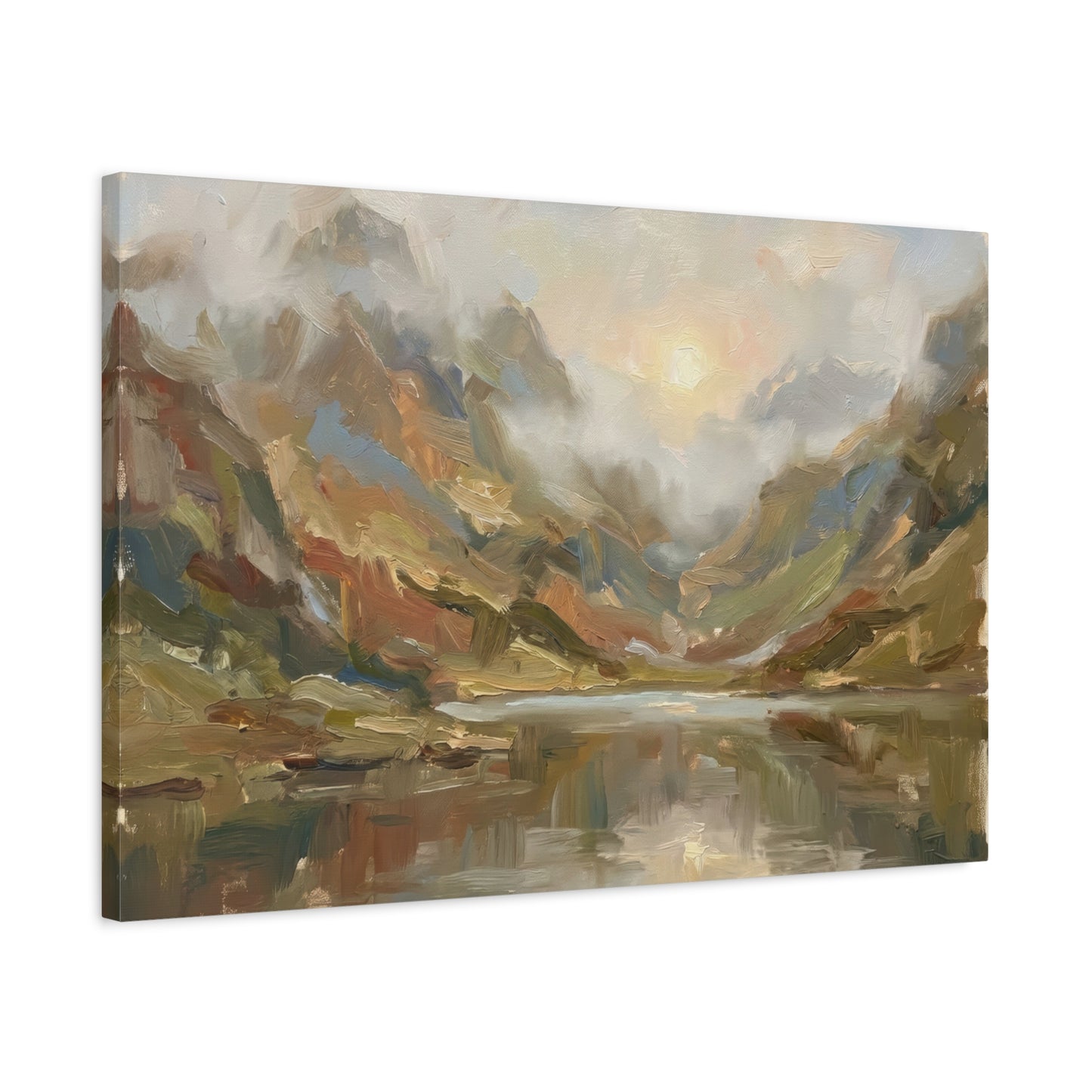 Misty Mountain Lake Canvas
