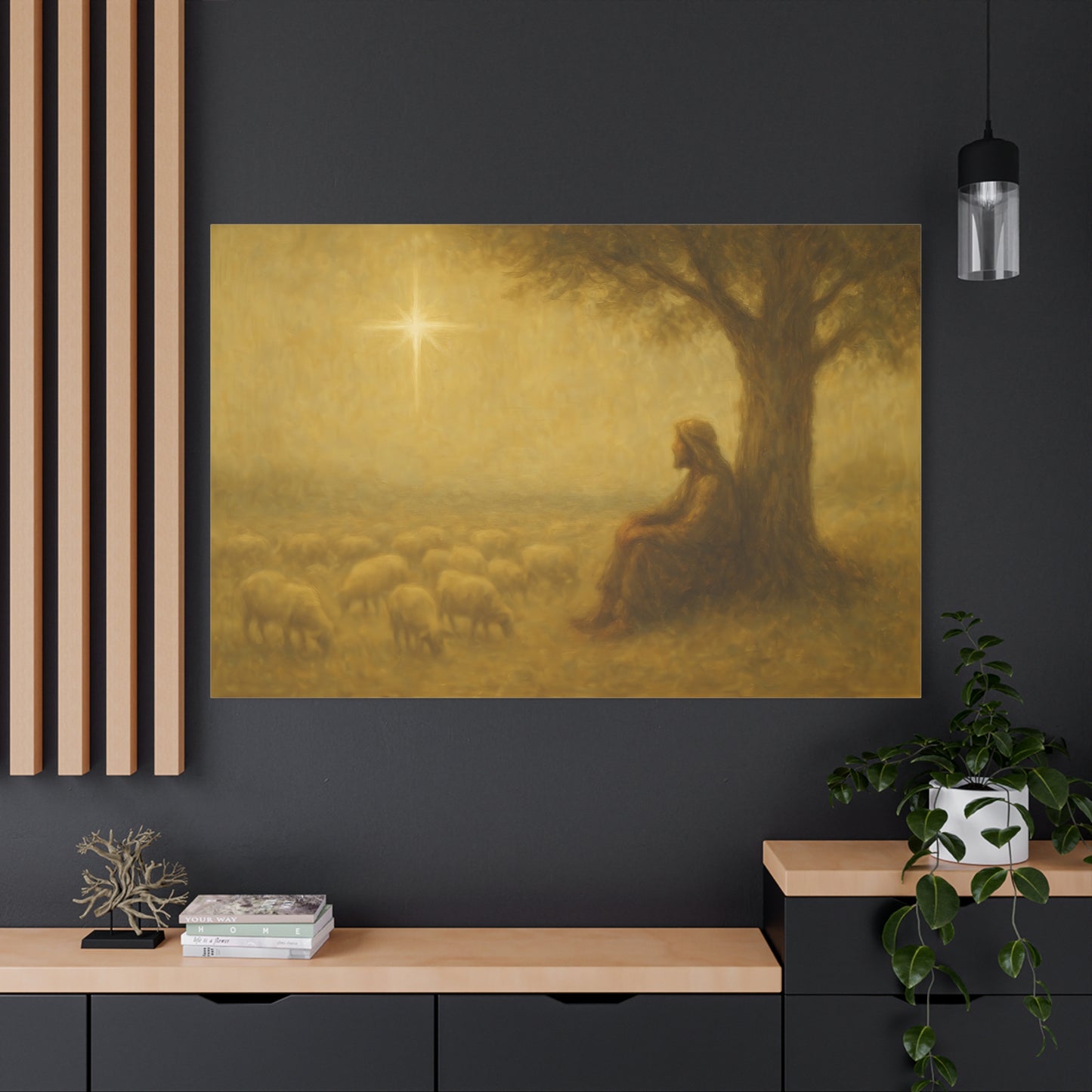 Shepherd In The Field - Canvas