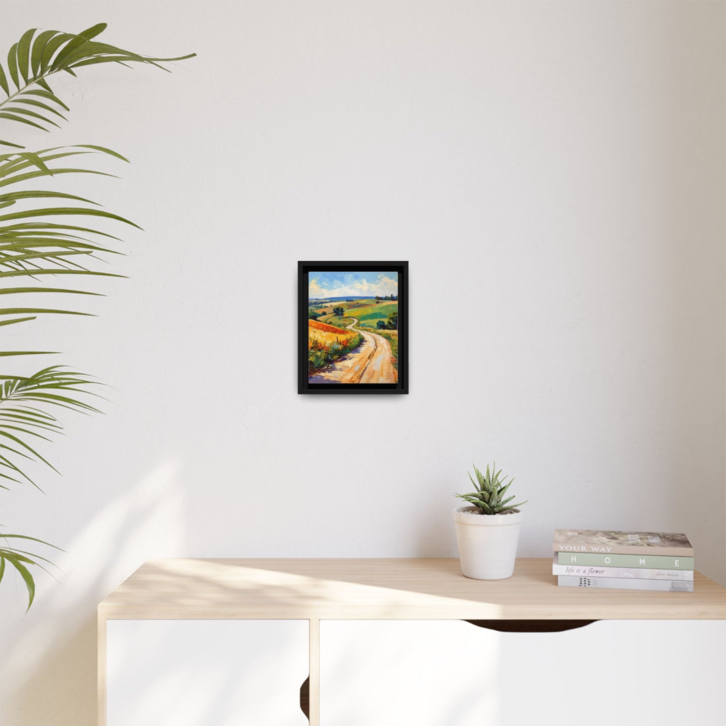 Lazy Country Road #3 - Framed Canvas