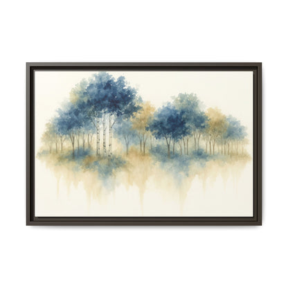 Floating Aspen and Birch Forest - Framed Canvas