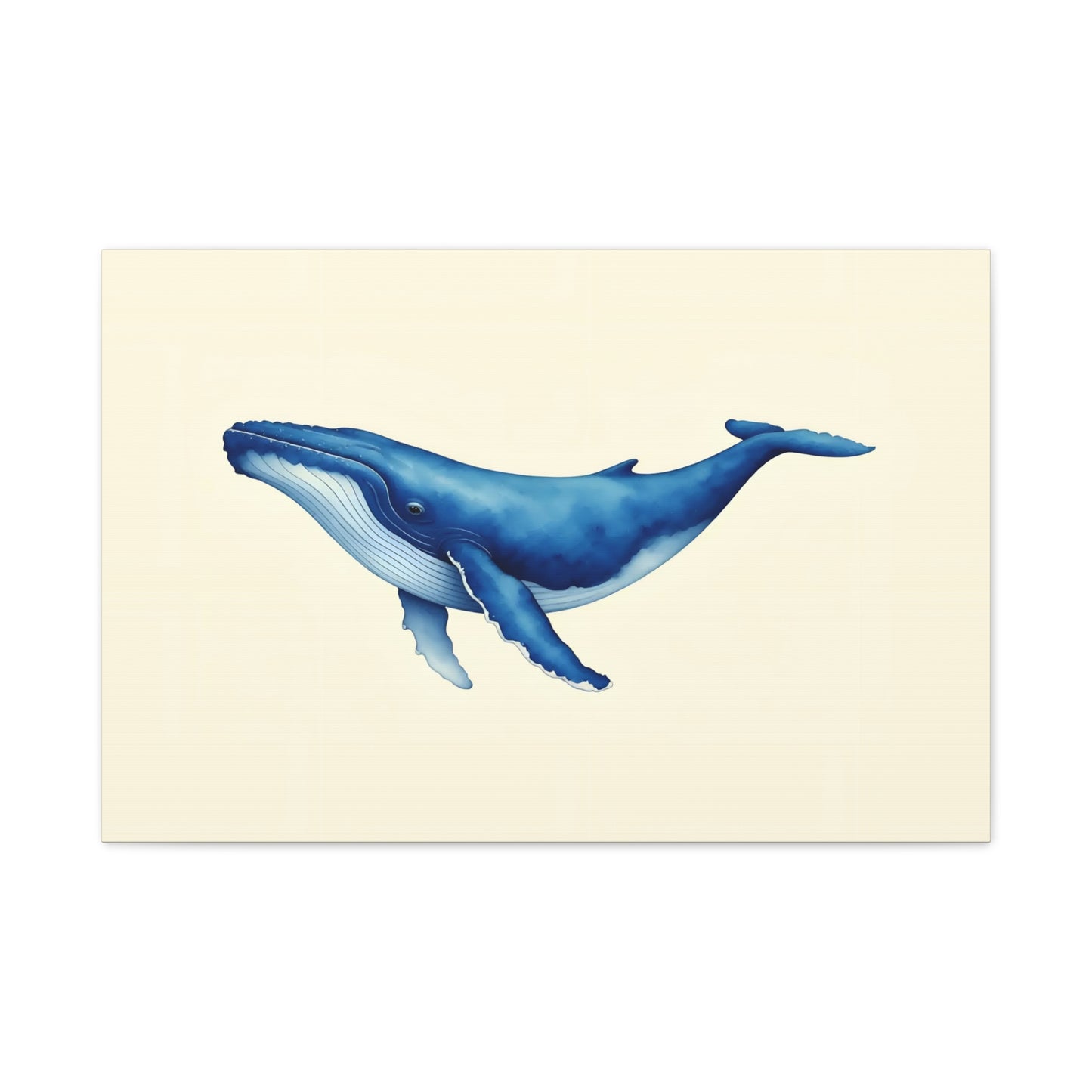 Blue Whale Watercolor Canvas
