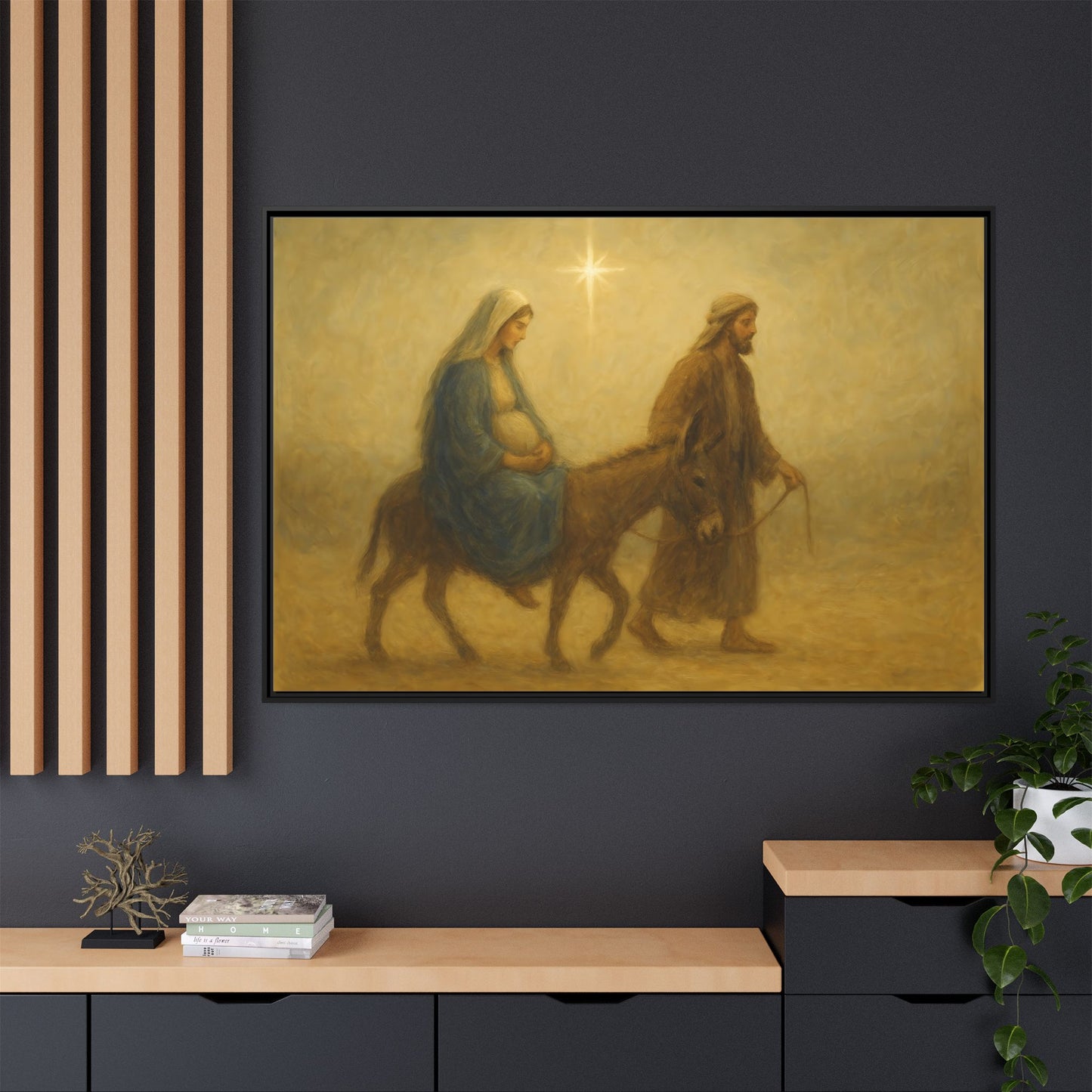 Journey to Bethlehem - Framed Canvas