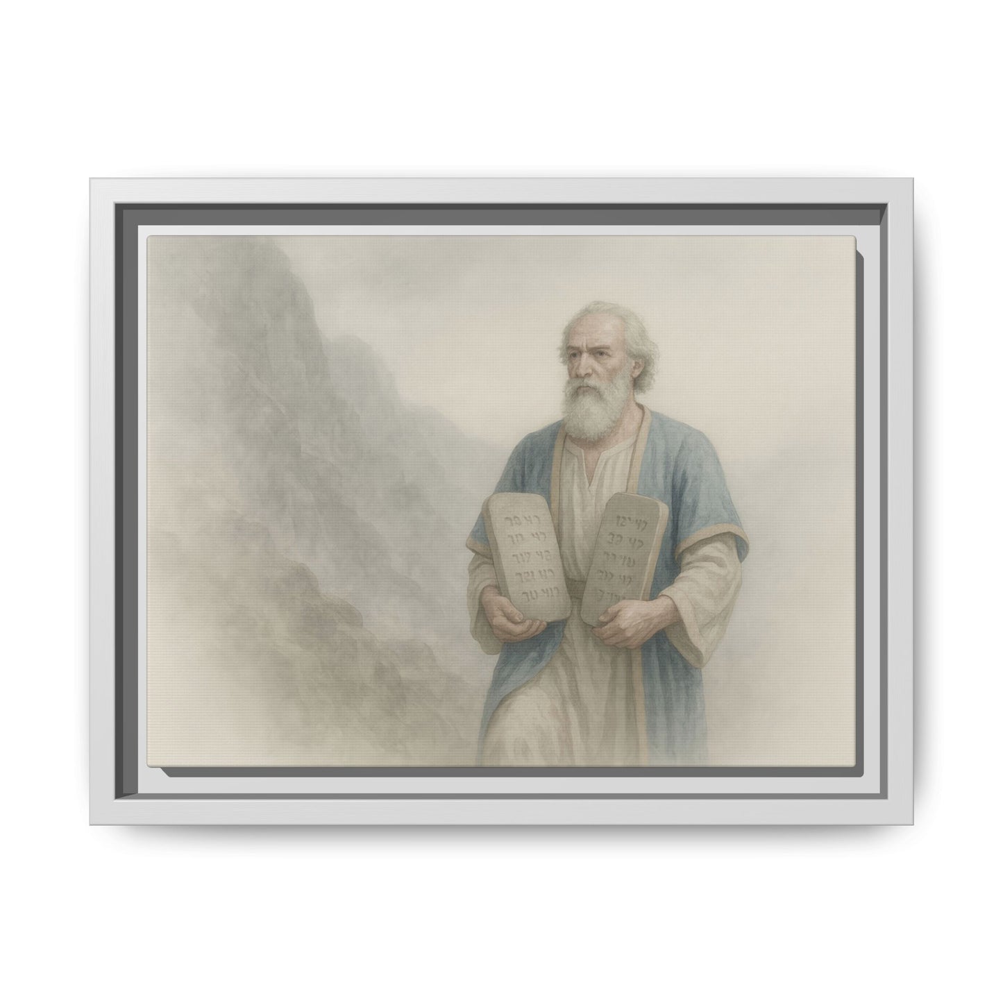 Moses Comes Down from the Mountain - Framed Canvas
