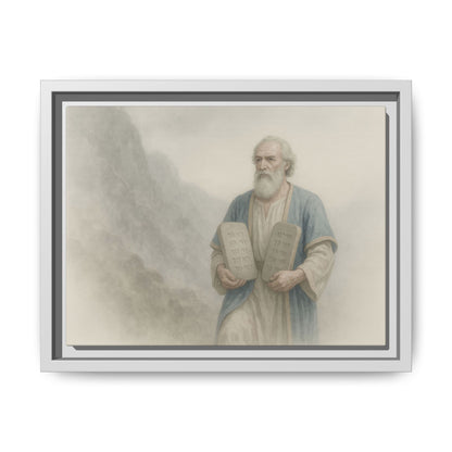 Moses Comes Down from the Mountain - Framed Canvas