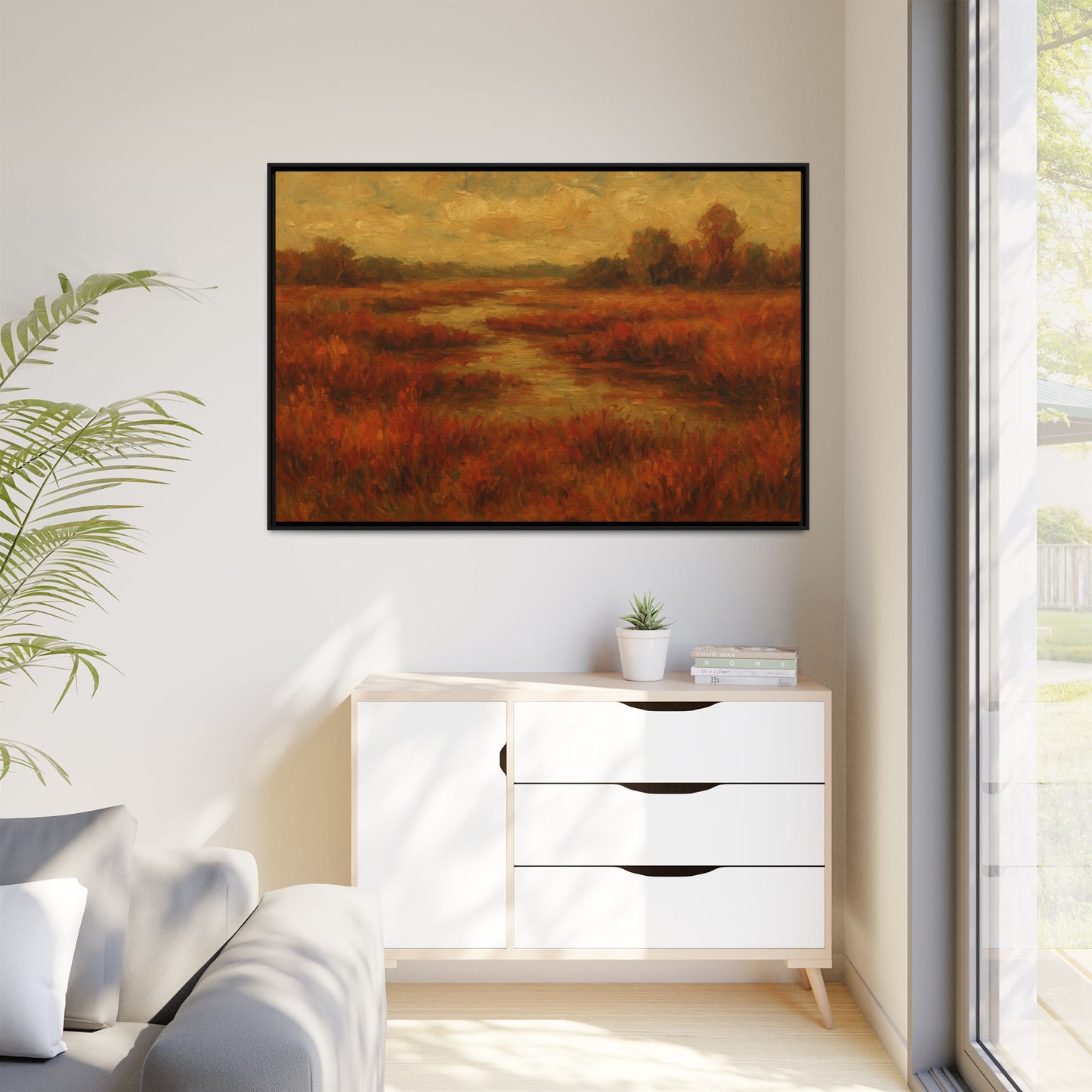 Fall Marsh - Framed Canvas