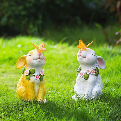 Solar Powered Rabbit Shaped Butterfly - Outdoor Decoration