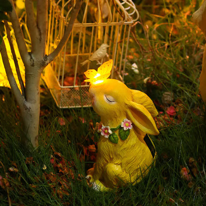 Solar Powered Rabbit Shaped Butterfly - Outdoor Decoration